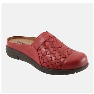 Softwalk Women's San Marcos II Mule Comfort Clog Slippers Red Size 8